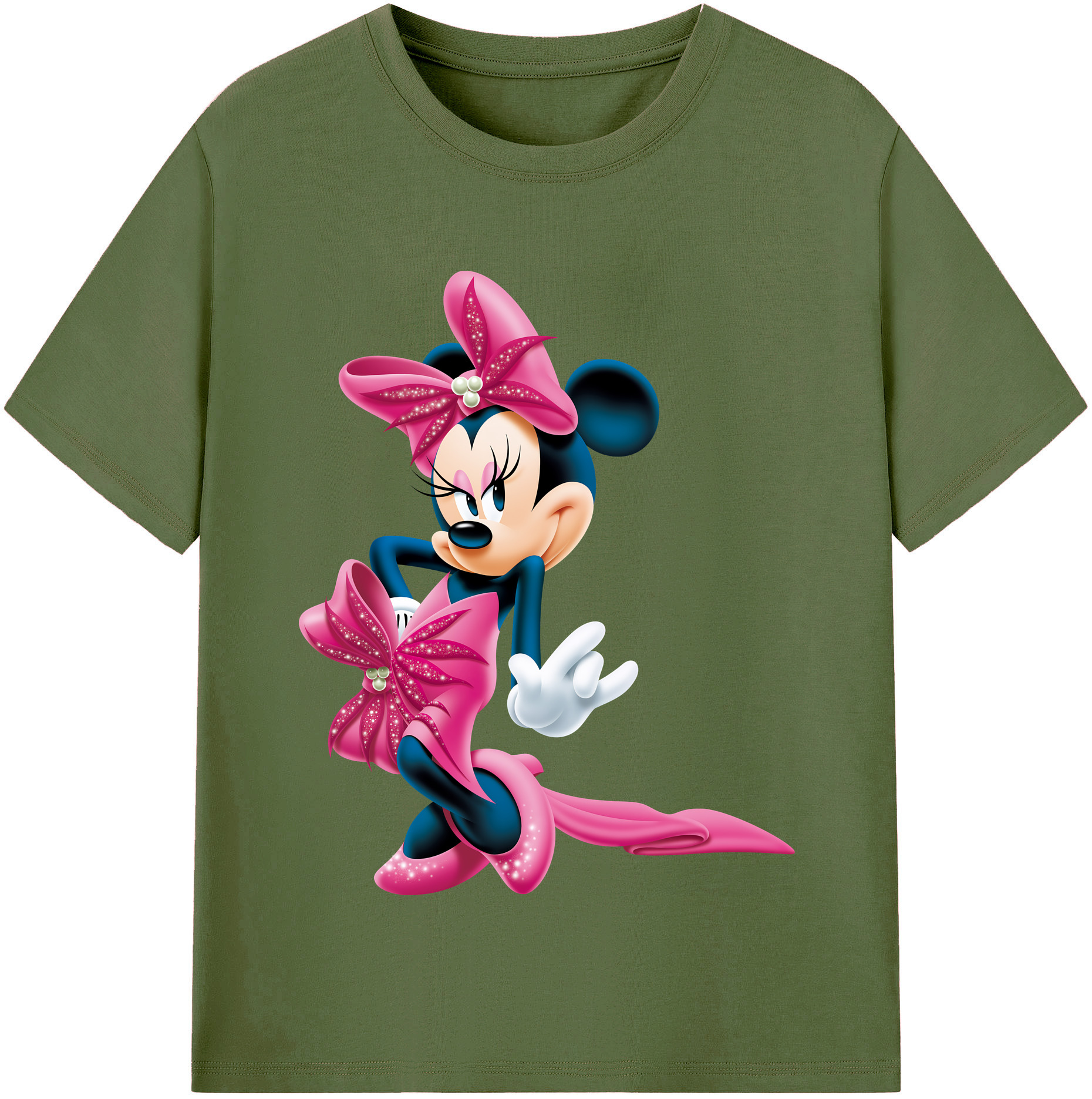 （画像用） ミッキーマウス Mickey Mouse 綿100％半袖Tシャツ（フロントプリント）